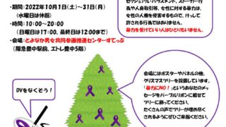 女性に対する暴力防止のポスター・パネル展